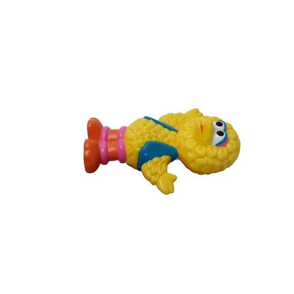 Sesame Street Elmos Big Bird Cake Topper Toy 3" 1996 Waving Jim HensonTYCO - Picture 8 of 10